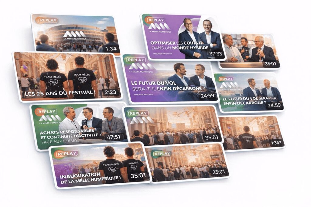 Replay vidéo du festival et podcast Mêlée numerique